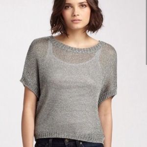 VINCE Metallic Knit Sweater